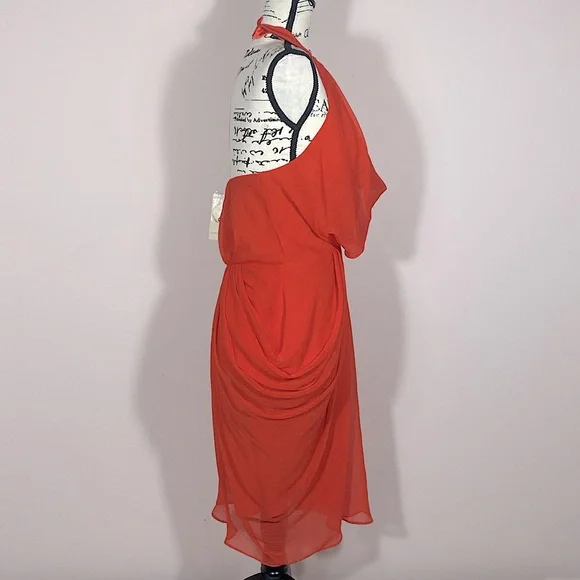 Max & Cleo Draped Halter Mini Dress 4 - Picture 3 of 7